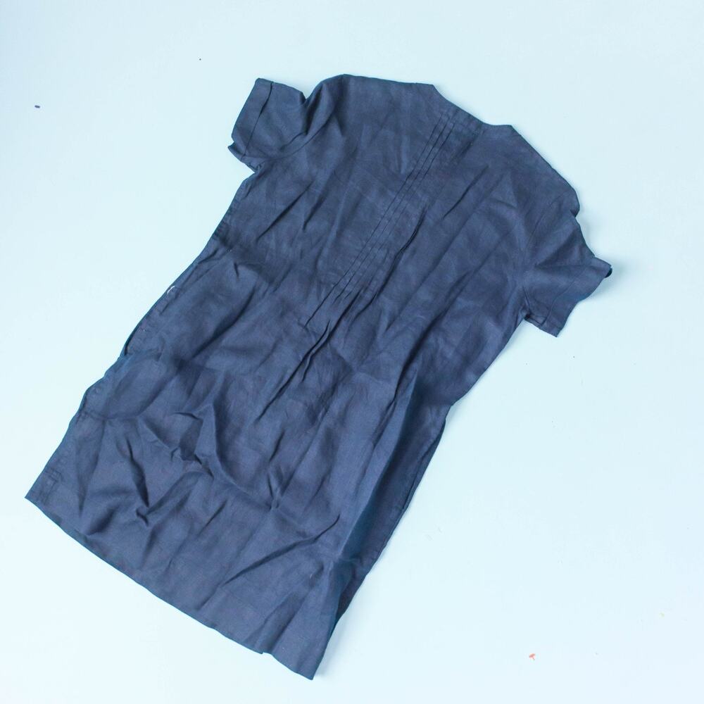 NWT Quince 100% European Linen Dress Womens Medium Short Sleeve Swing Casual - Picture 8 of 8